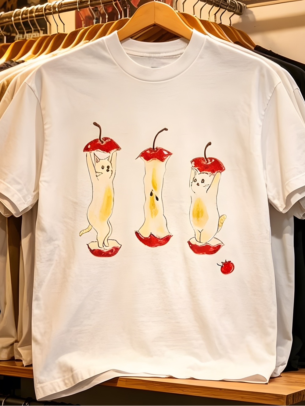 Playful cats inside cherry cores Tshirt